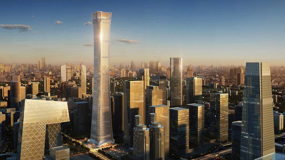 Tall building construction depends heavily on efficient deployment of workers and materials.