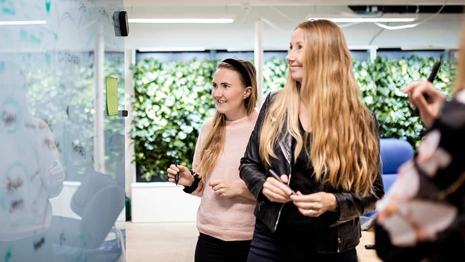 Above: Marjut Kinnari and Mari Harju