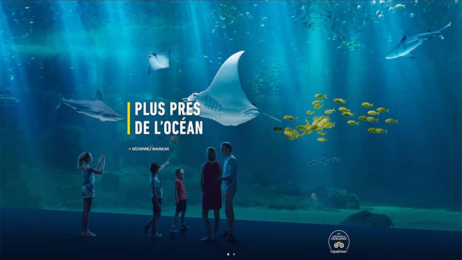 Aquarium Nausicaa, équipé d'ascenseurs et escalators KONE